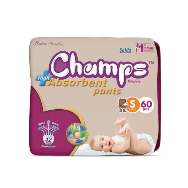 Baby Diaper Pants Pack of 1 - S (60 Pieces)-1